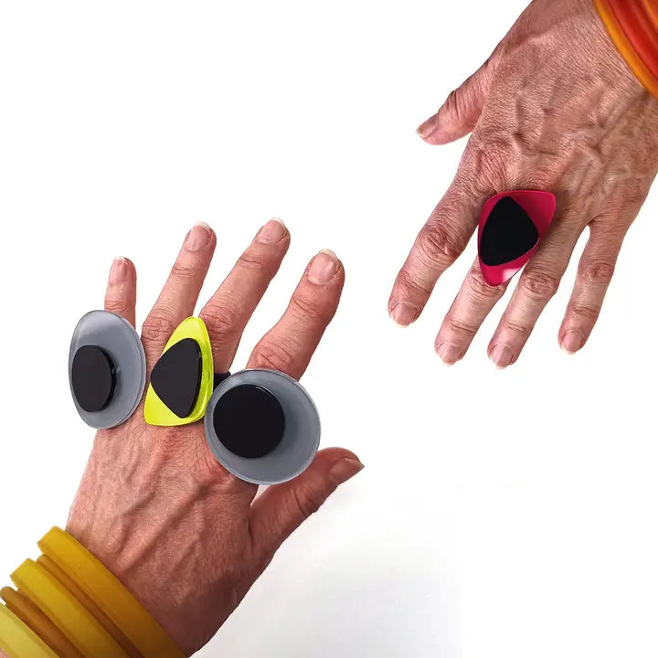 ALEX+SVET - CHLOE LG ring LUSH GLOW line: Onyx_Grey