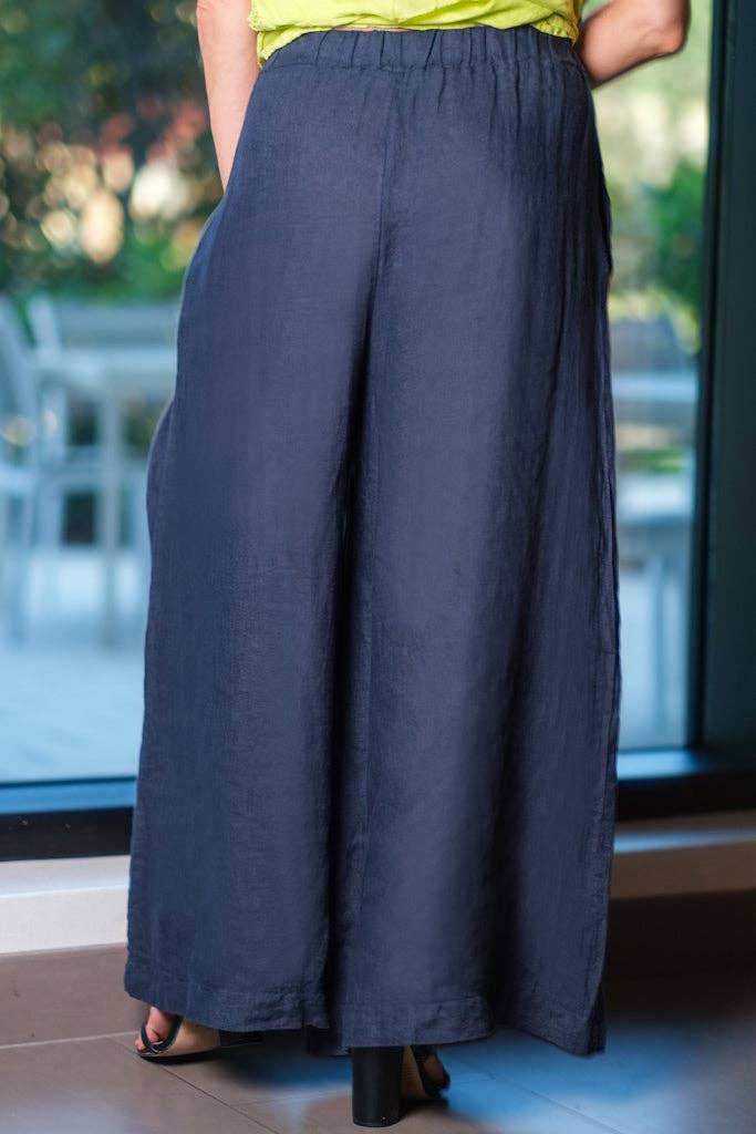 TINA Stephens - Peggy Crop Linen Palazzo Pant
