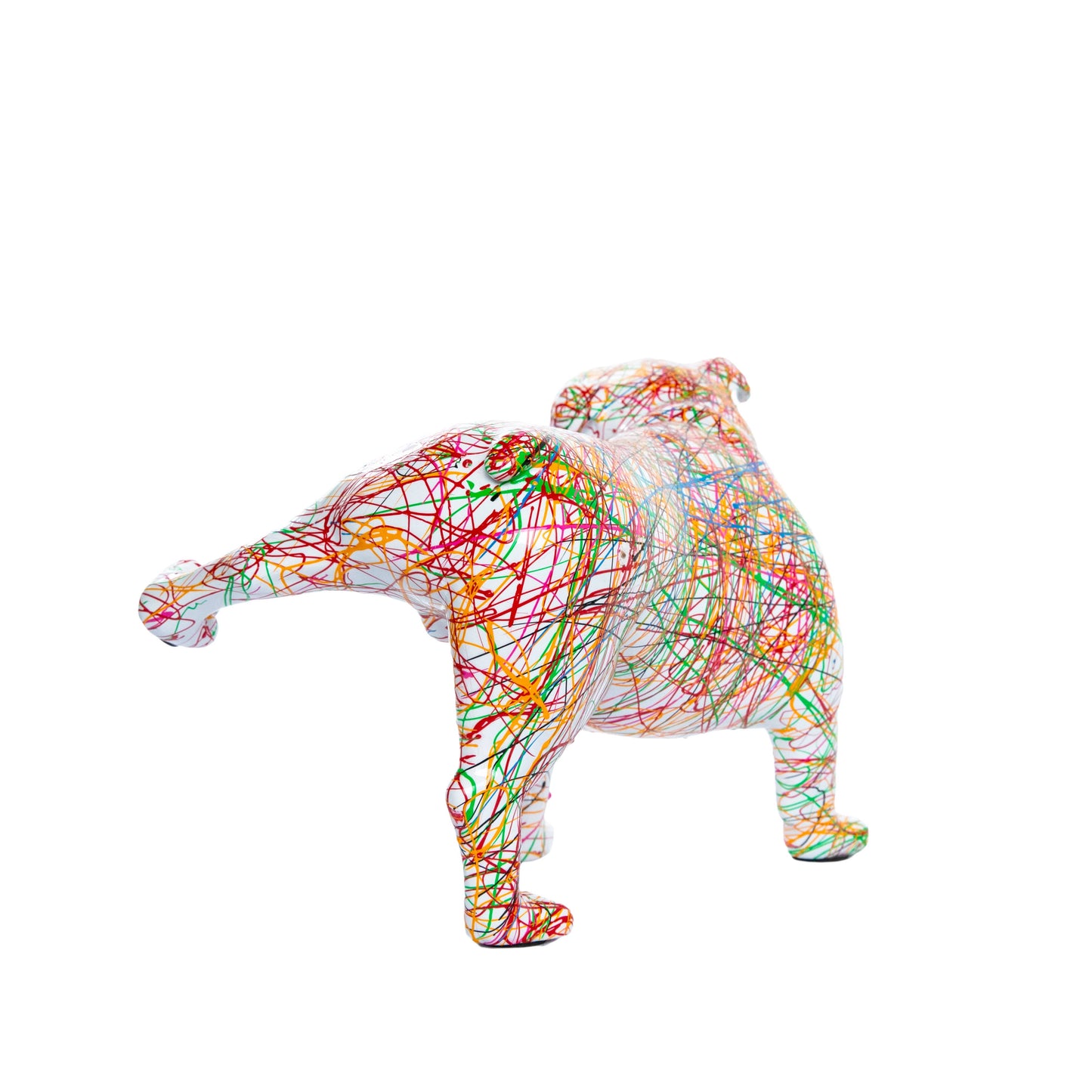 Interior Illusions Plus - Hand Painted Expressionist Bull Dog with Leg Up