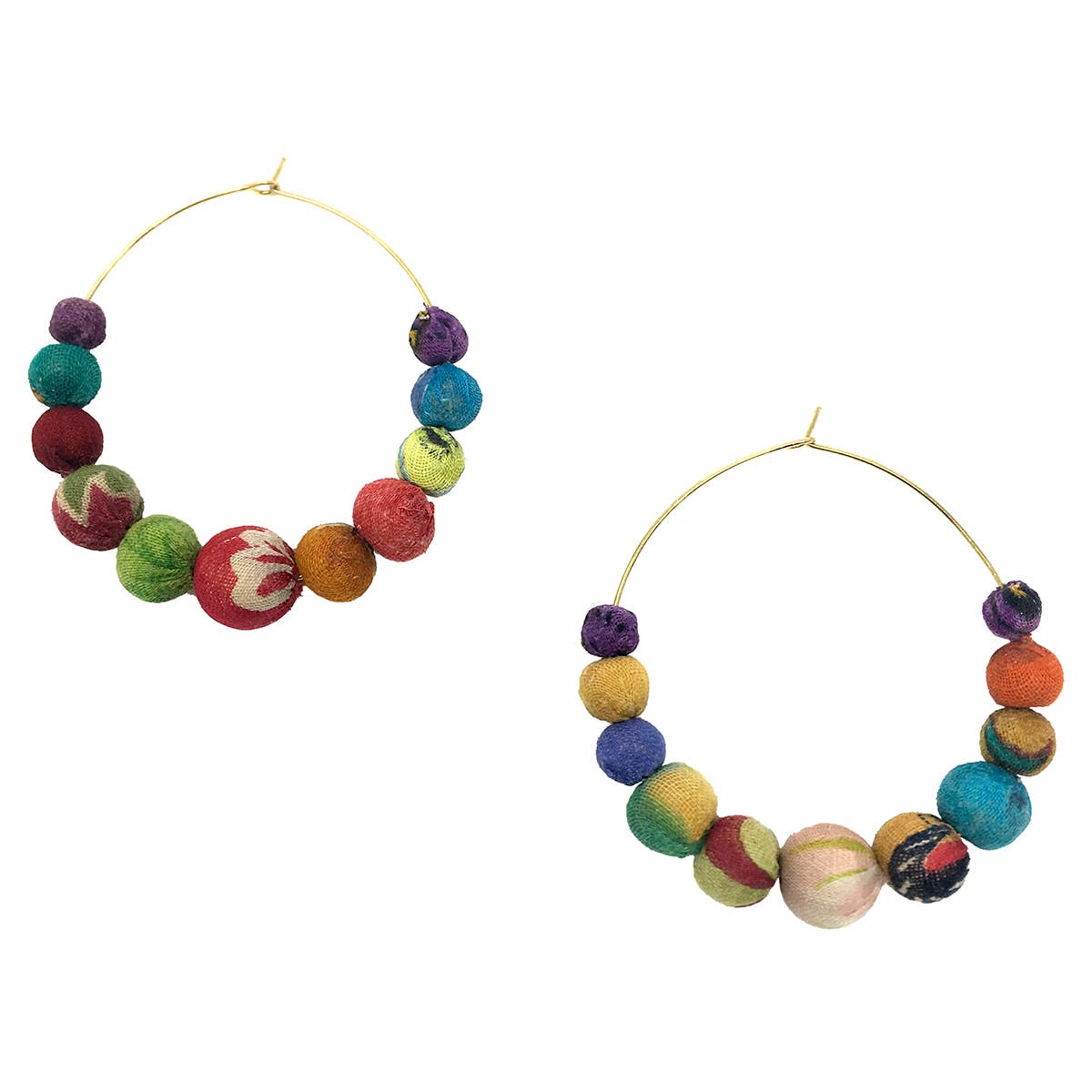 WorldFinds - Kantha Graduated Hoops