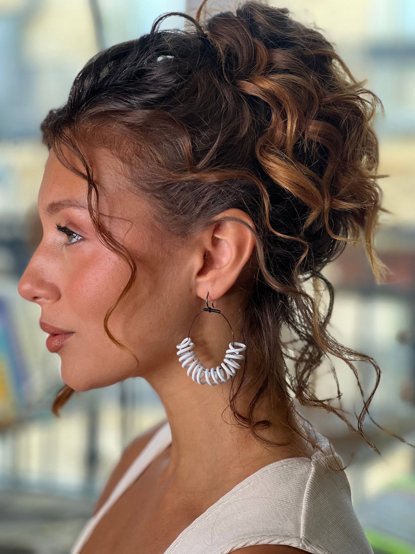 Samuel Coraux - Red W earrings