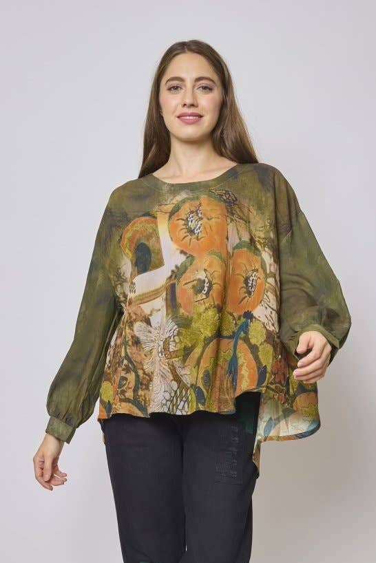 BELLA BLUE - Artistic Print Top