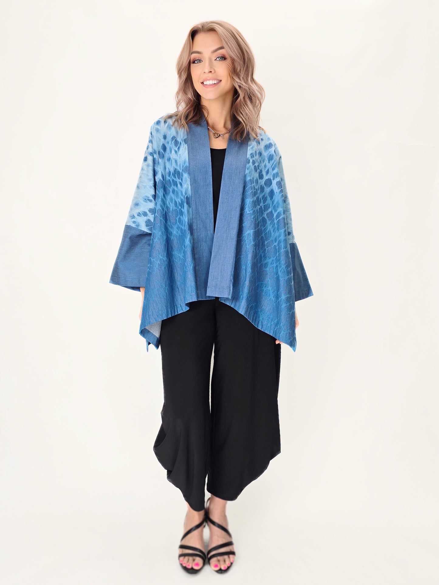 Steve Sells TS- #23- Indigo Crop Kimono