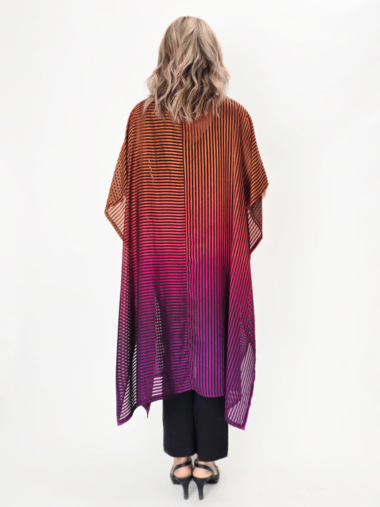 Steve Sells TS- #2- Red Satin Stripe Caftan