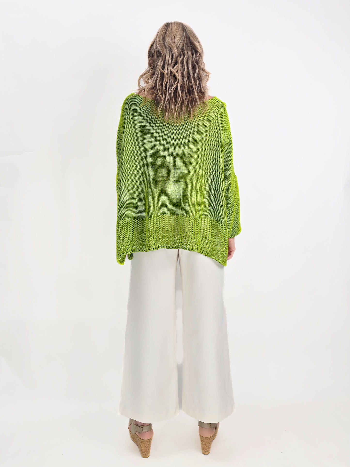 Made in Italy- Studio Knit Sweater/ Apple Green