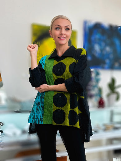 Steve Sells TS- #38- Graphic Shoji Blouse