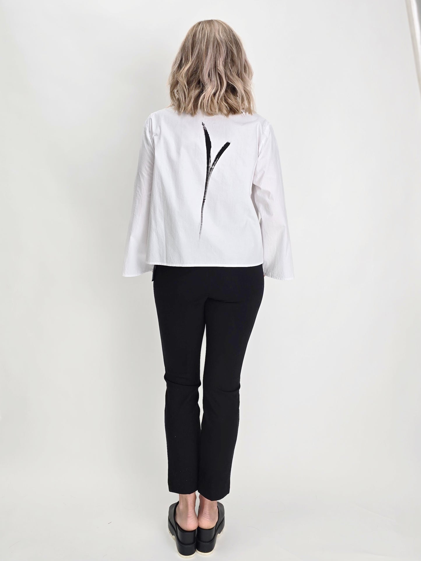 Narenee Designs-Hand Painted White Shirt