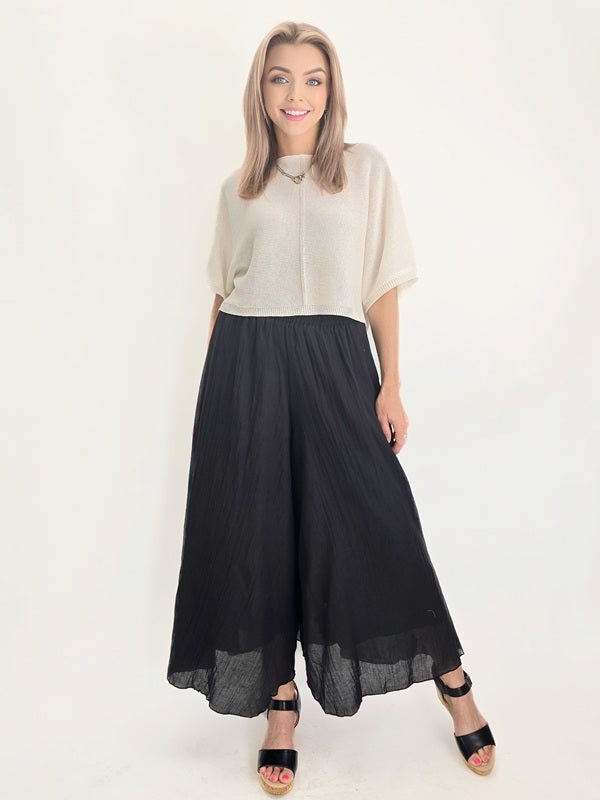 Lalavon- Cropped Knit Top