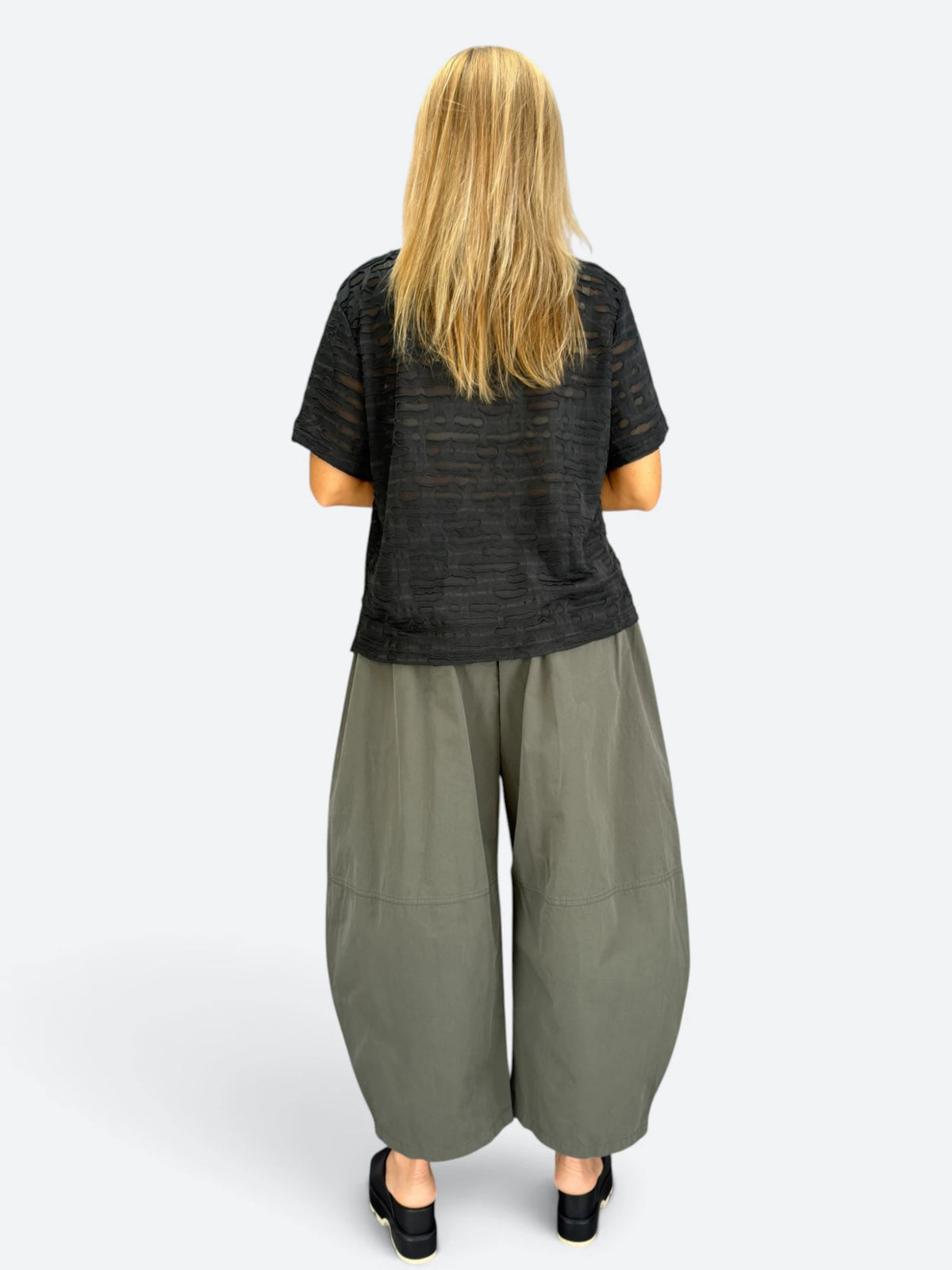 Mia Collection- Textured Black Top