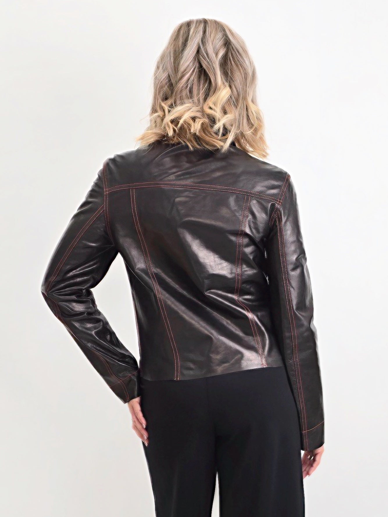 Blu Ice- Crop Stiched Jacket