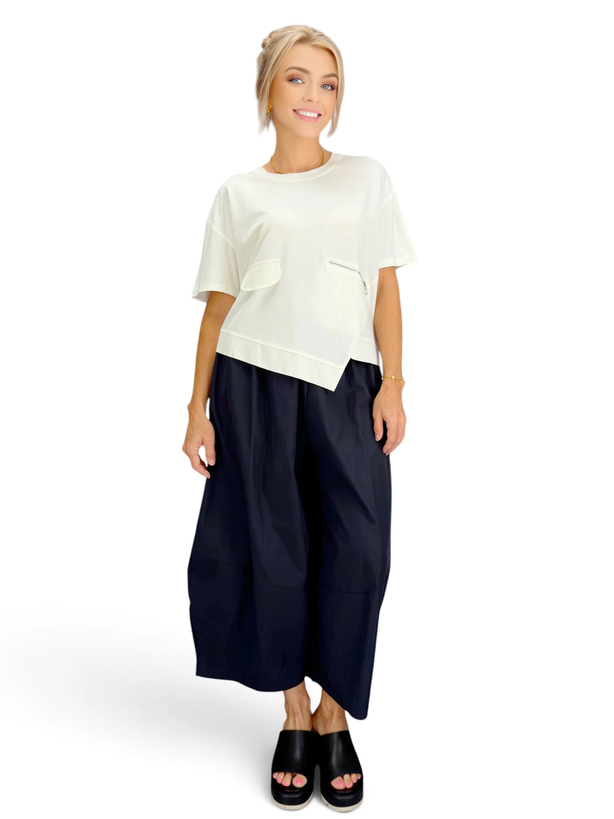 Mia Collection- Easy Midnight Barrel Pants