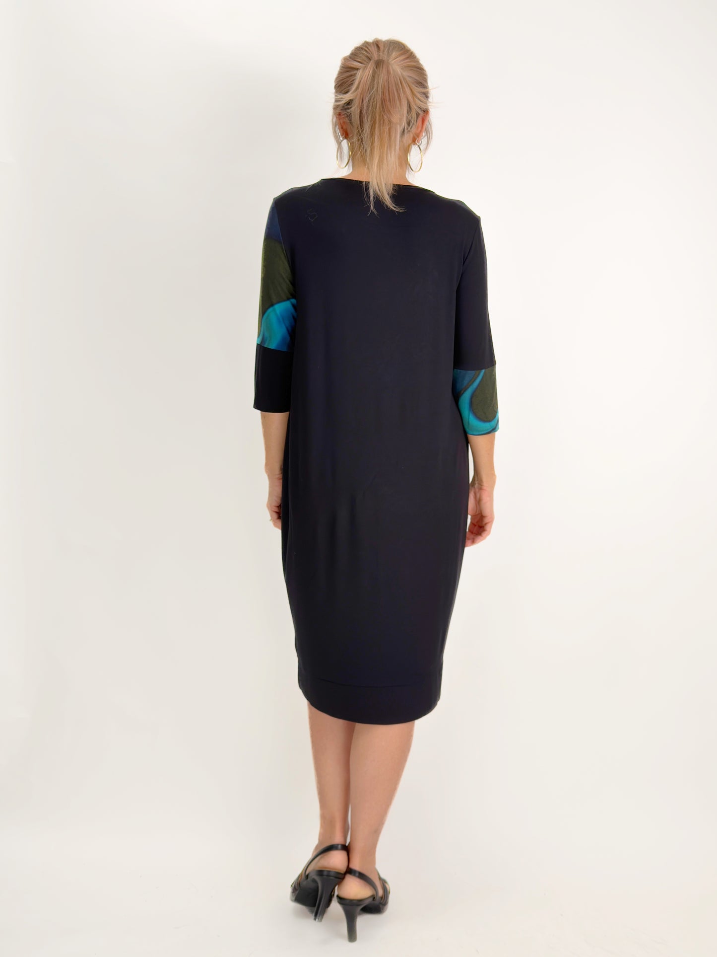 Ozai N Ku- Technicolor Dress/ Blue Swirl