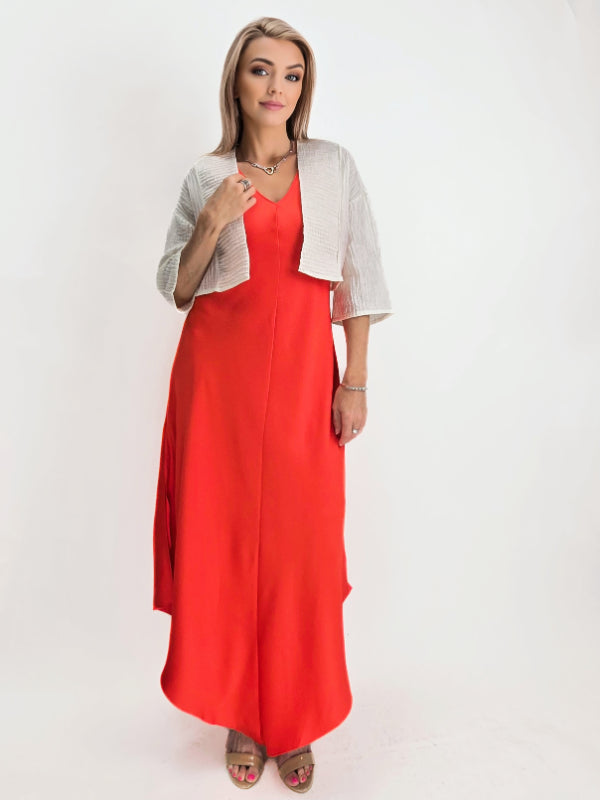 Ozai N Ku- Pleated Crop Cardigan