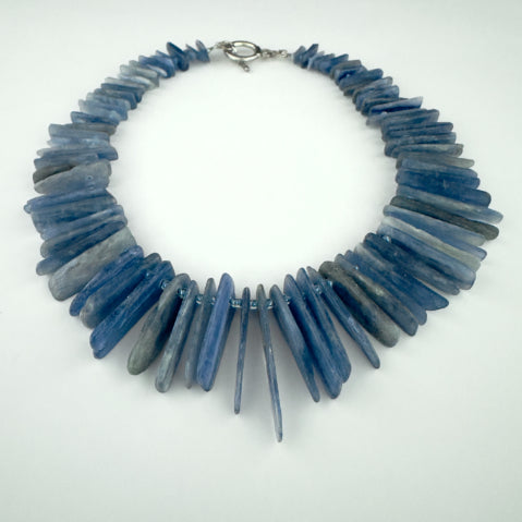 Ellen Ellis Jewelry- Blue Kyanite Spike Necklace
