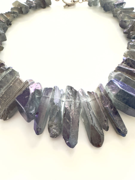 Ellen Ellis Jewelry- Raw Quartz Statement Necklace