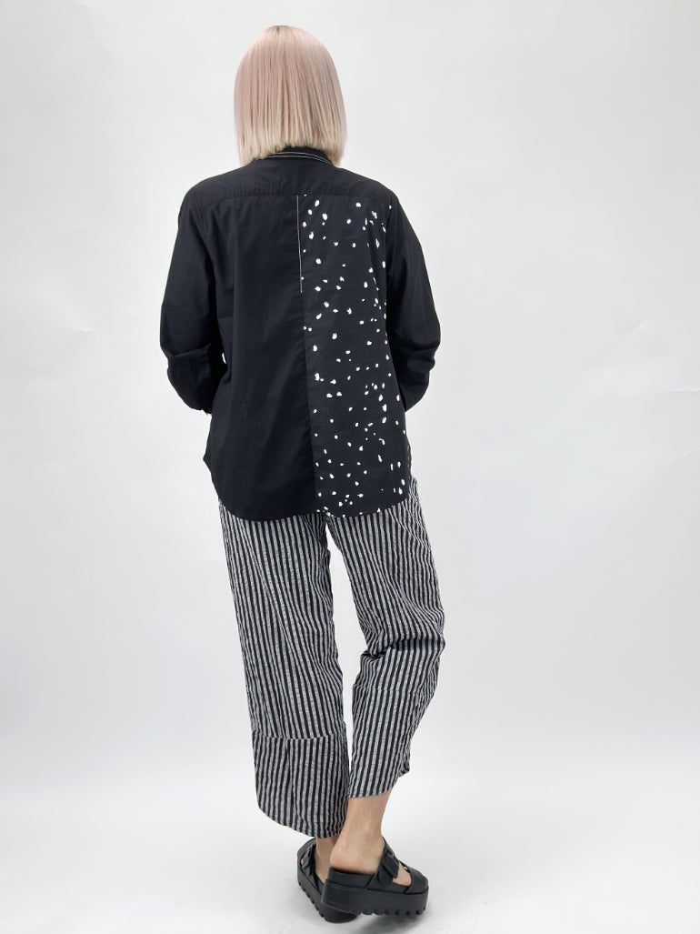 Tulip Clothing - Stacey Blouse in Black/White