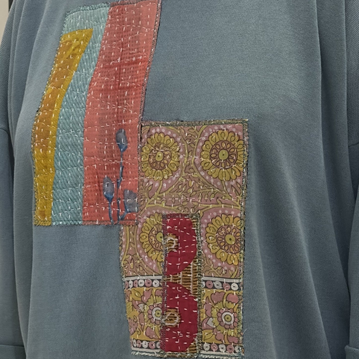 Narenee Designs- Hand-Stitched Patchwork Oversized Sweater