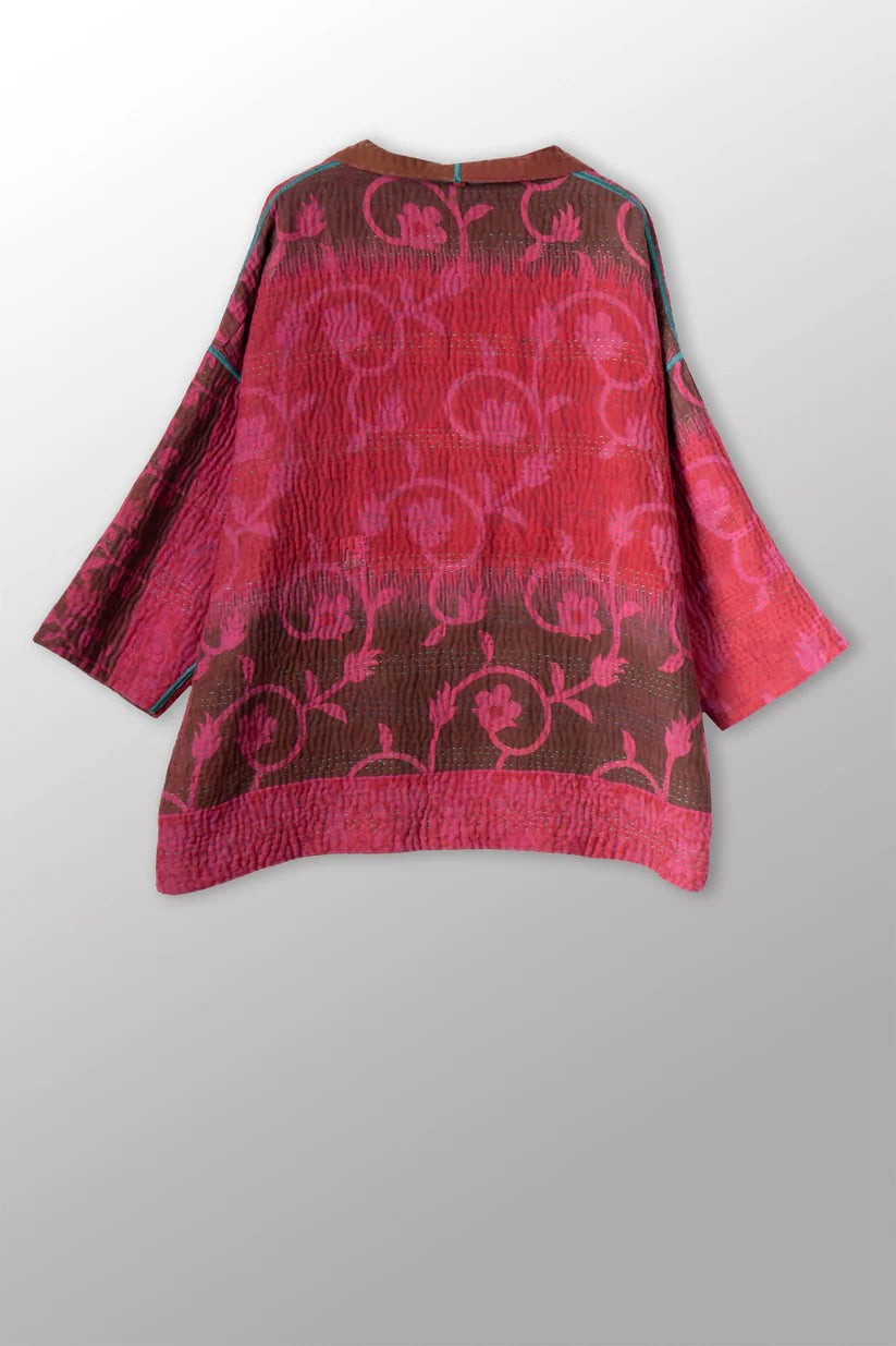 Mieko Mintz- COTTON OVERDYE KANTHA MINI KIMONO JKT