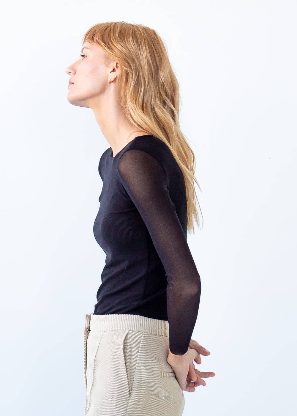 AMB Designs- Florence Solid Double Sheer Top