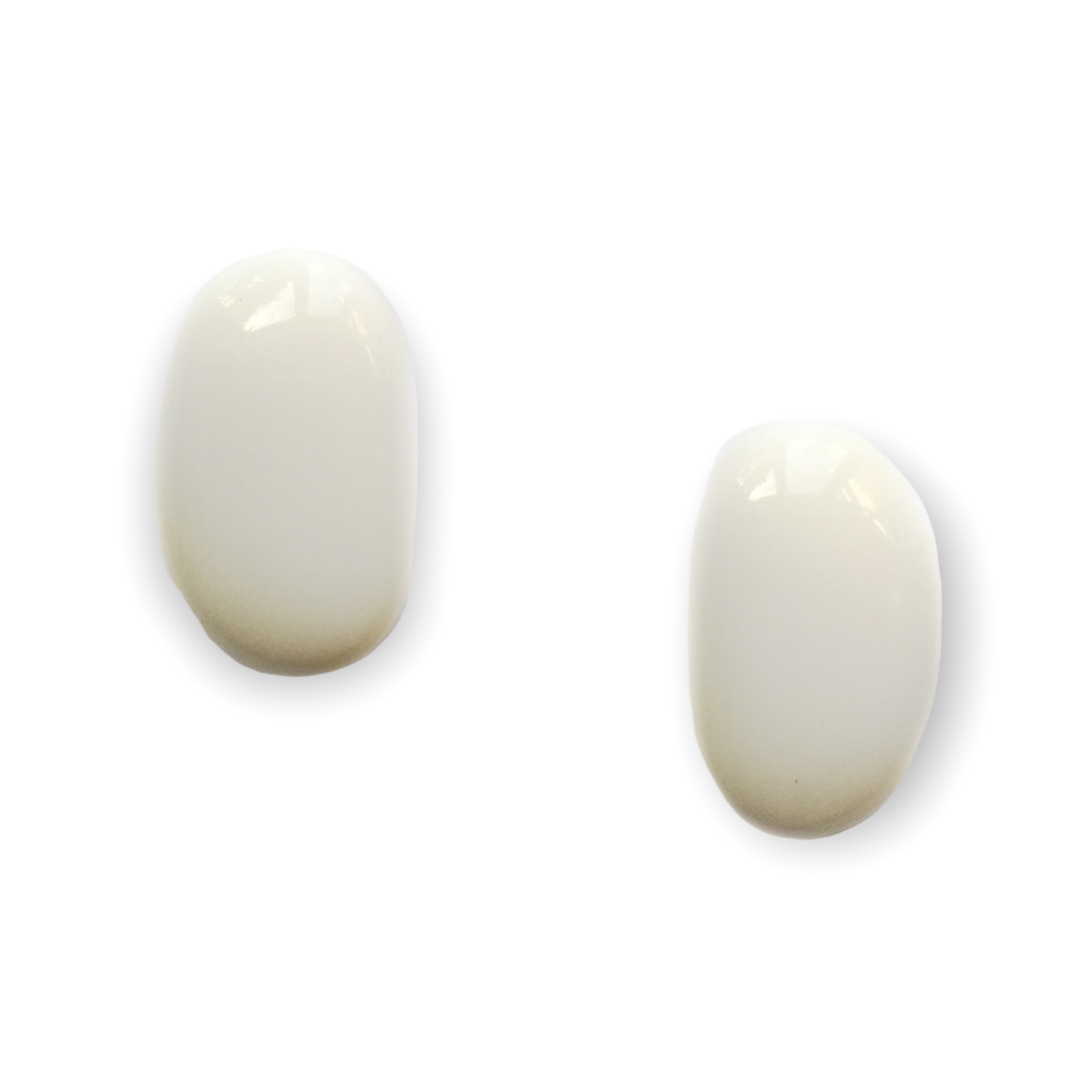 Atelier 1701 - White Resin Oval Earrings