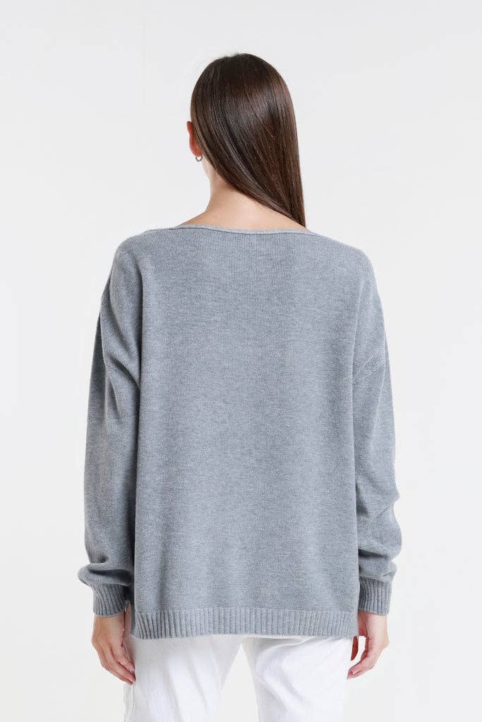 TINA Stephens - Callie Seriously Soft LS V-Neck Sweater