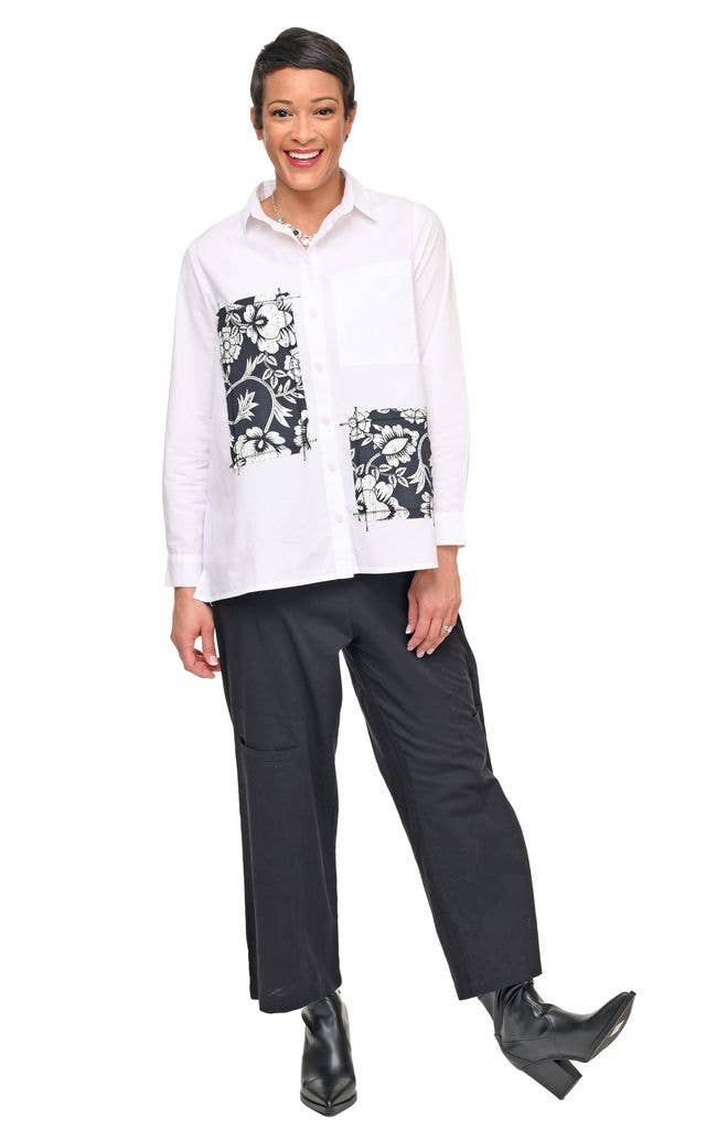 Tulip Clothing - Hadley Blouse in White & Harvest Floral