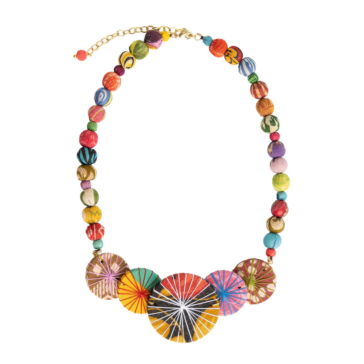 WorldFinds - Kantha Threadburst Stacked Necklace