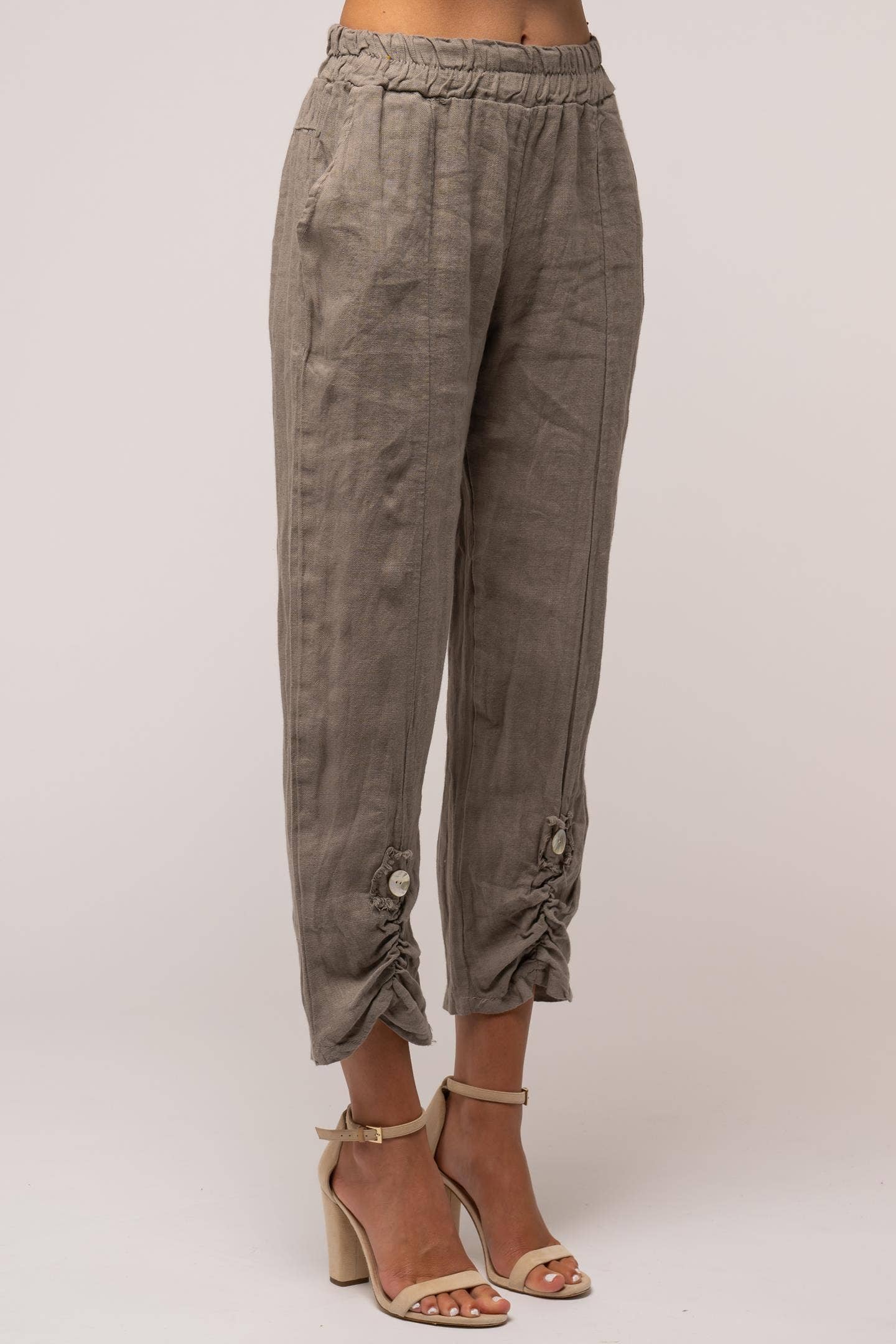 LINEN LUV - Fango French Linen Crop Pant