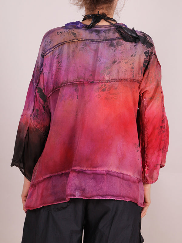 Tatiana Palnitska- MA16 Most Vivid Sunset Silk Blouse