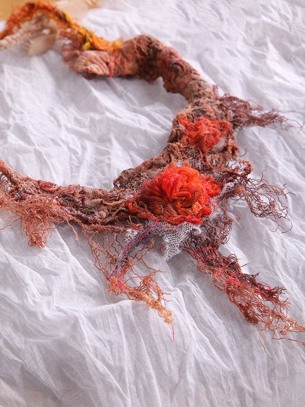 Tatiana Palnitska- Mixed Silk Fiber Necklace