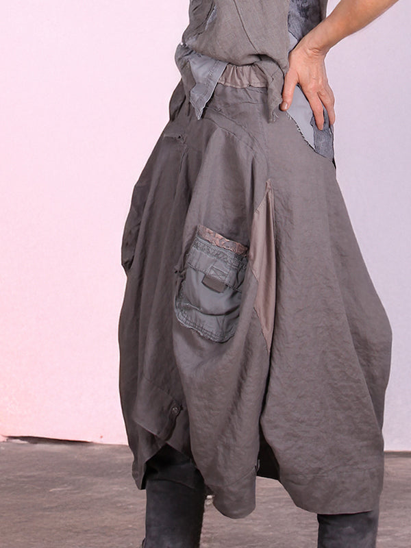 Tatiana Palnitska- MA22 Wrapped in Gray Clouds Skirt