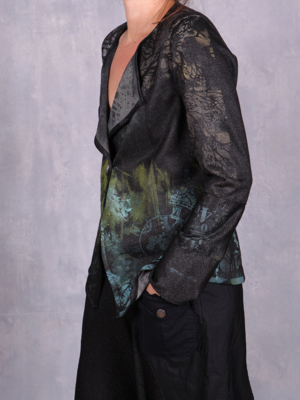 Tatiana Palnitska- MR22/ Structured Fitted Painted Jacket