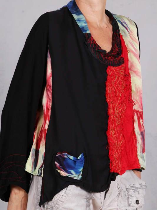 Tatiana Palnitska - SUM5 "Color Explosion" Mixed Silk Top