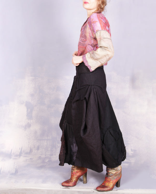 Tatiana Palnitska- ND22/ Fall Black Detail Skirt