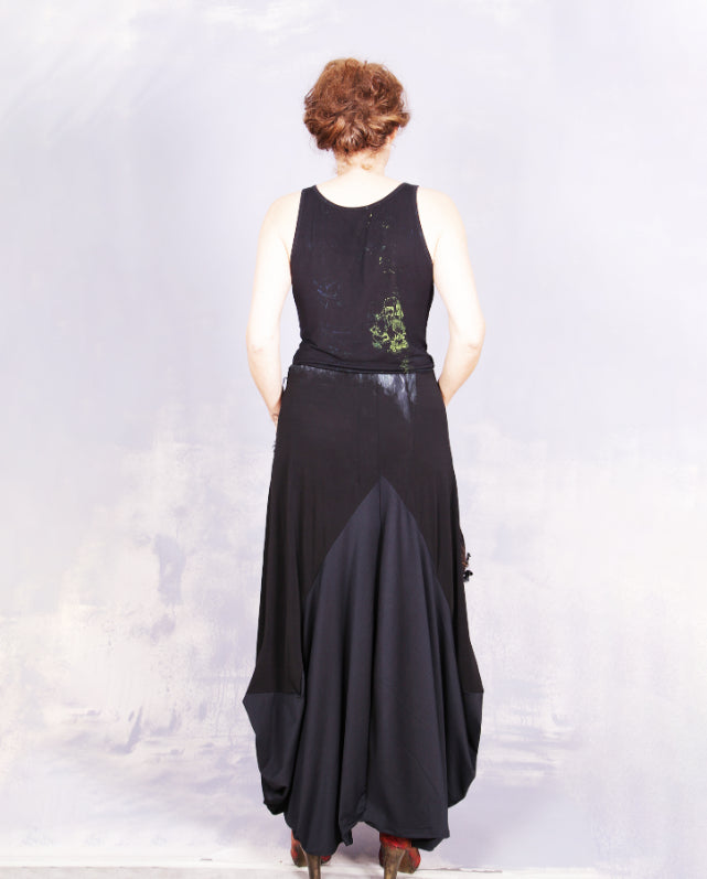 Tatiana Palnitska- ND24/ Beaded Pocket Full Black Skirt