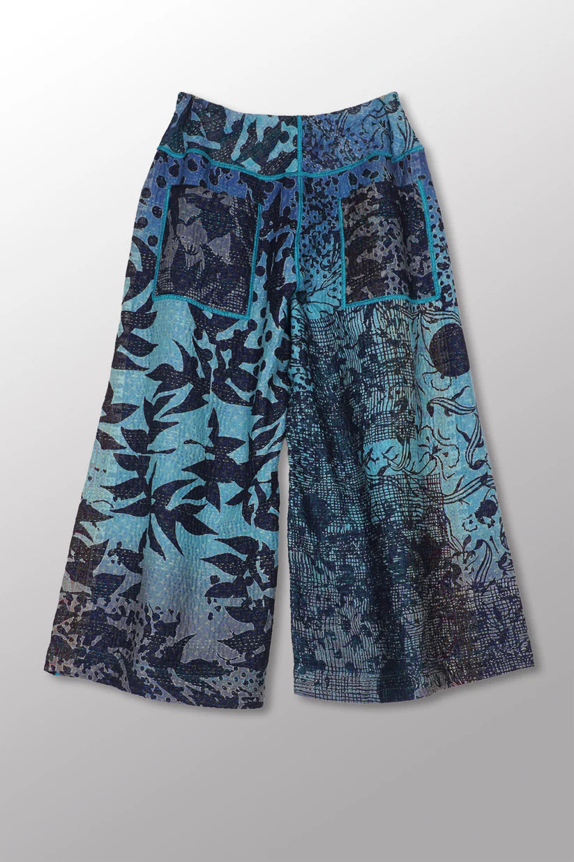 Mieko Mintz- MONOTONE TWILIGHT PRINT KANTHA GAUCHO SHORT