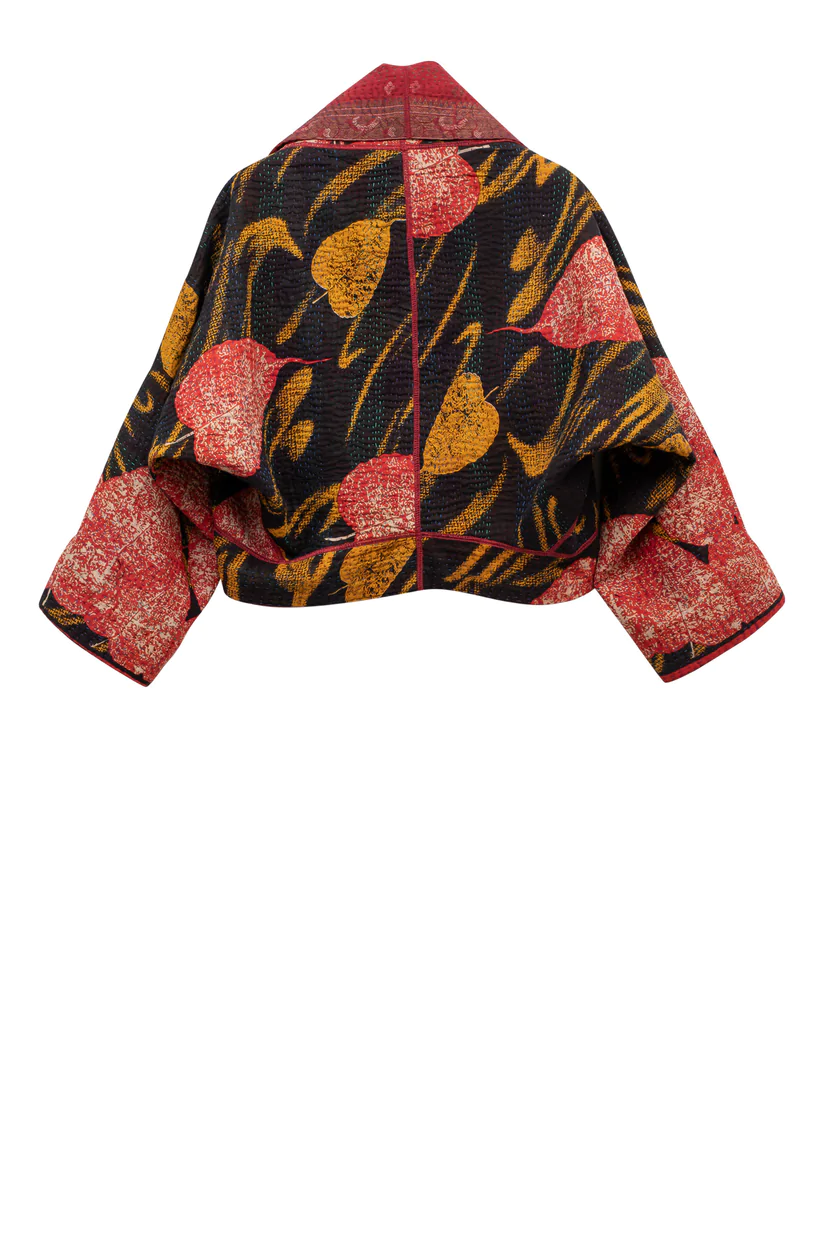 Mieko Mintz- Vintage Cotton Kantha Dolman Short Jacket