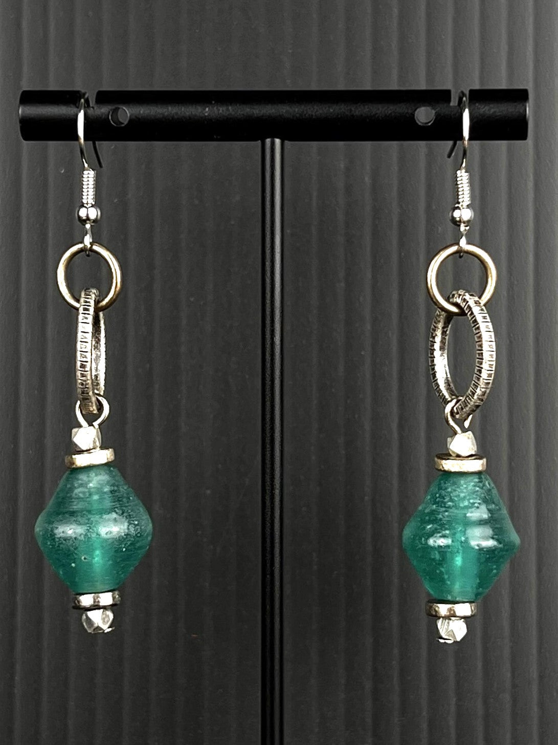 NSerena Jewelry-Indonesian Glass Earrings