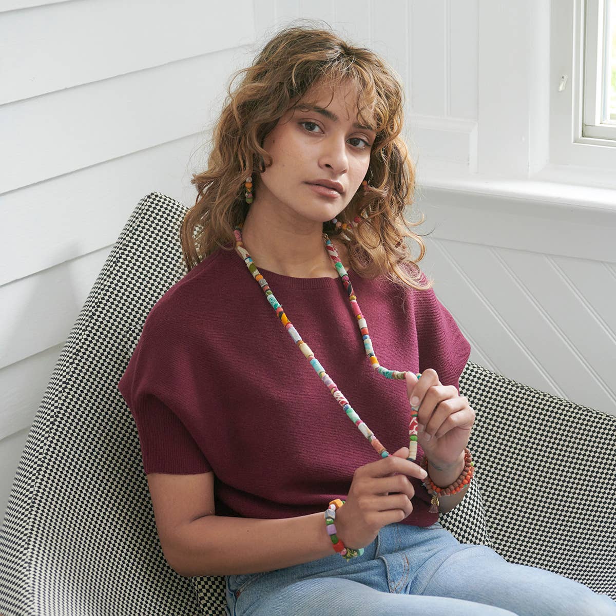 WorldFinds - Kantha Dot Dash Necklace