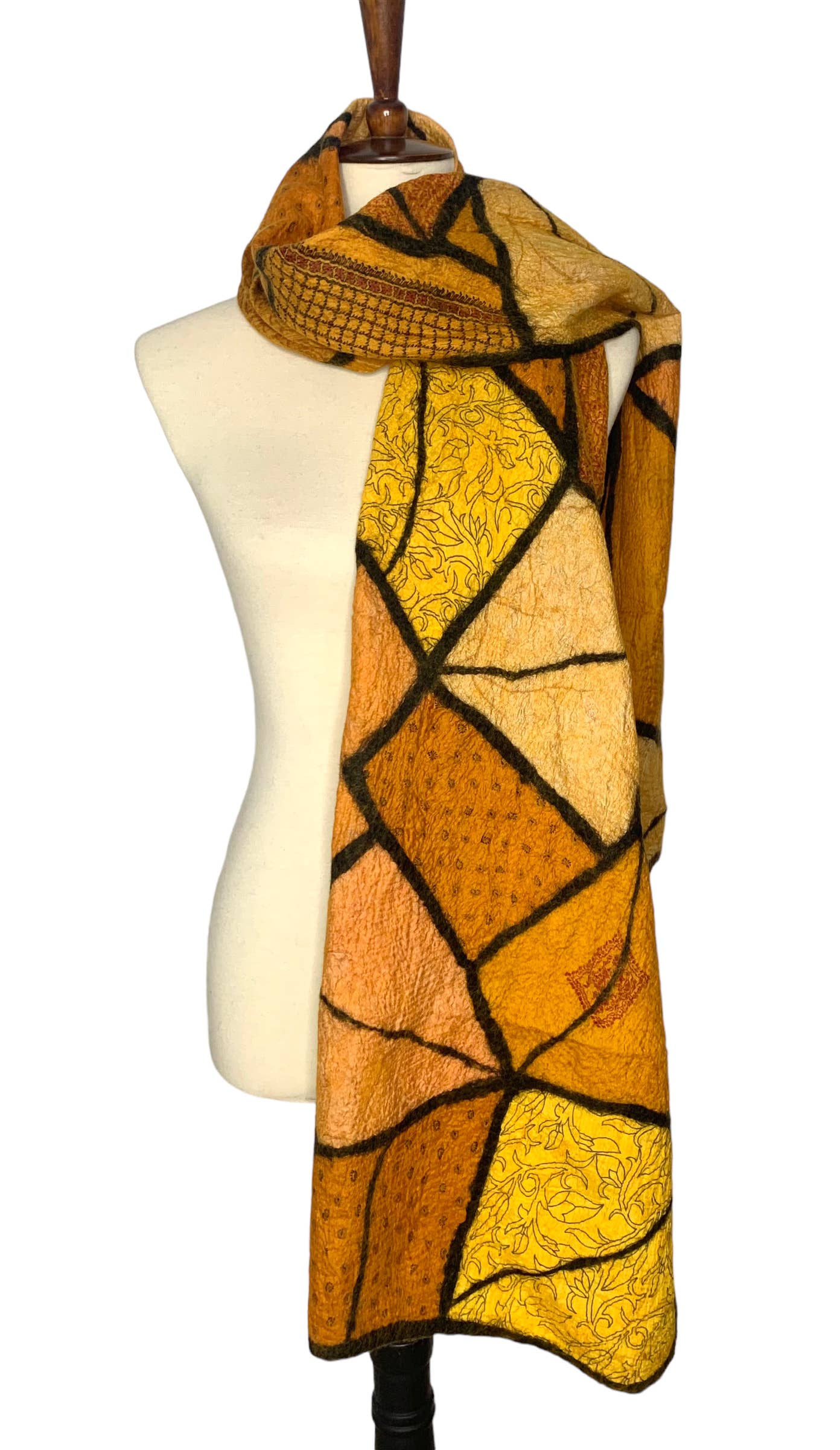 Pomegranate Moon - Sari Patchwork - Gold