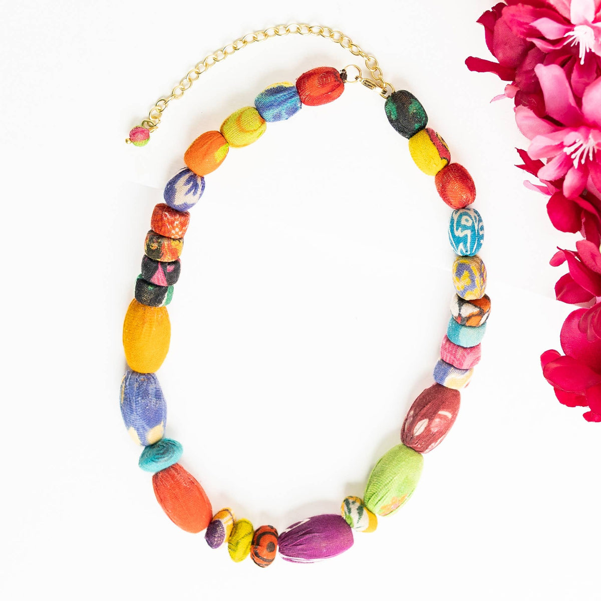 WorldFinds - Kantha Ephemera Necklace