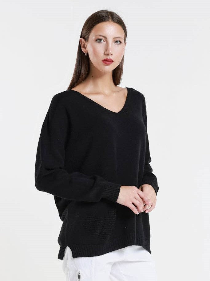 TINA Stephens - Callie Seriously Soft LS V-Neck Sweater