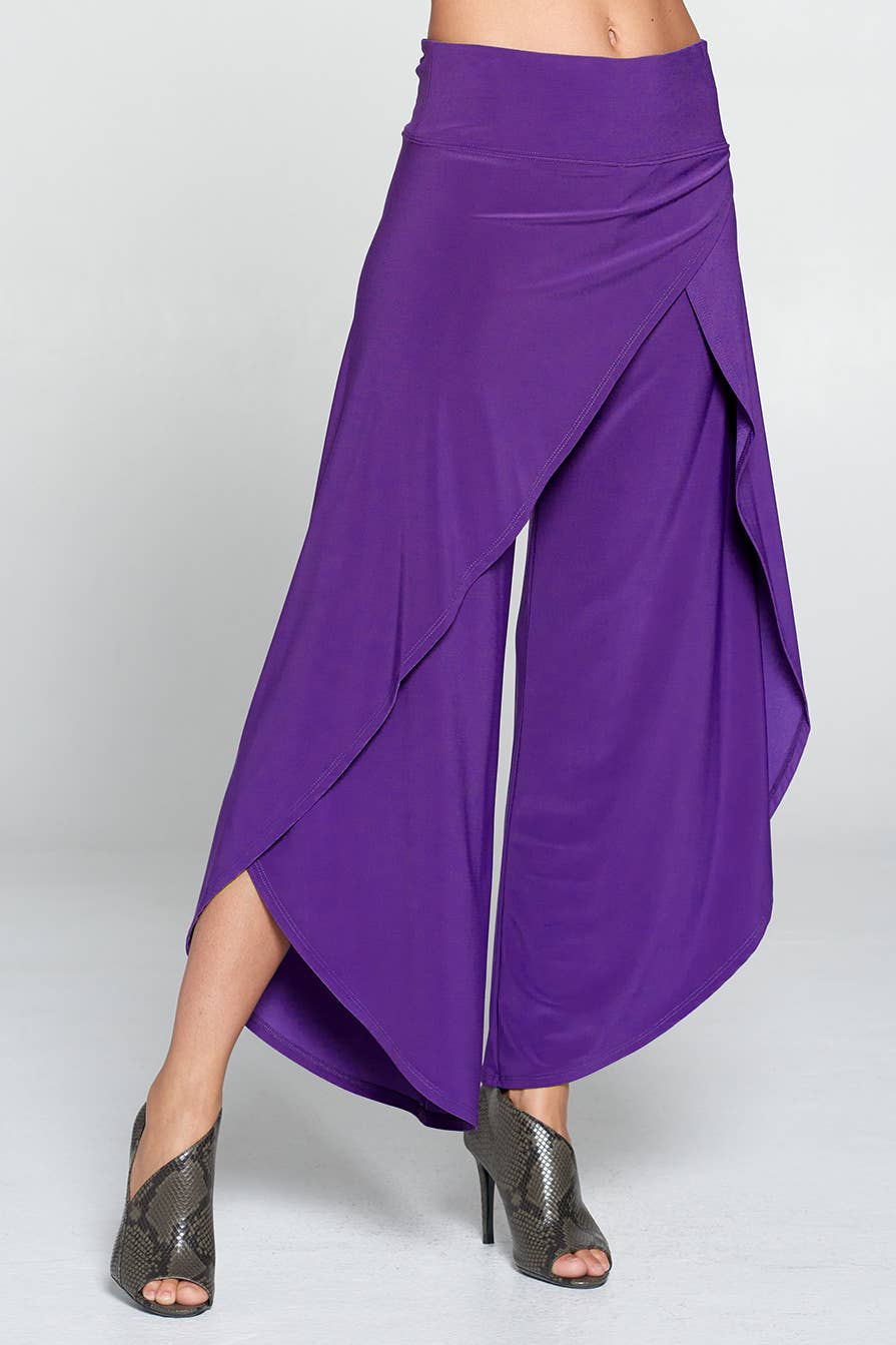 Focus by JJ - Asymmetrical Hem Wrapped Pant