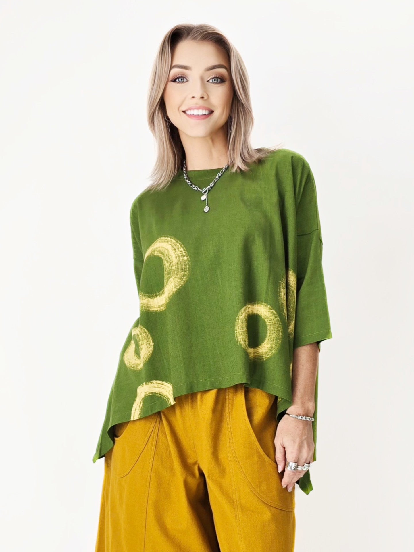 Raksa- Artisan Brushstroke Swing Top