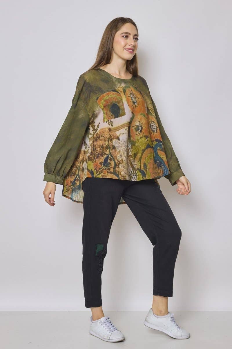 BELLA BLUE - Artistic Print Top