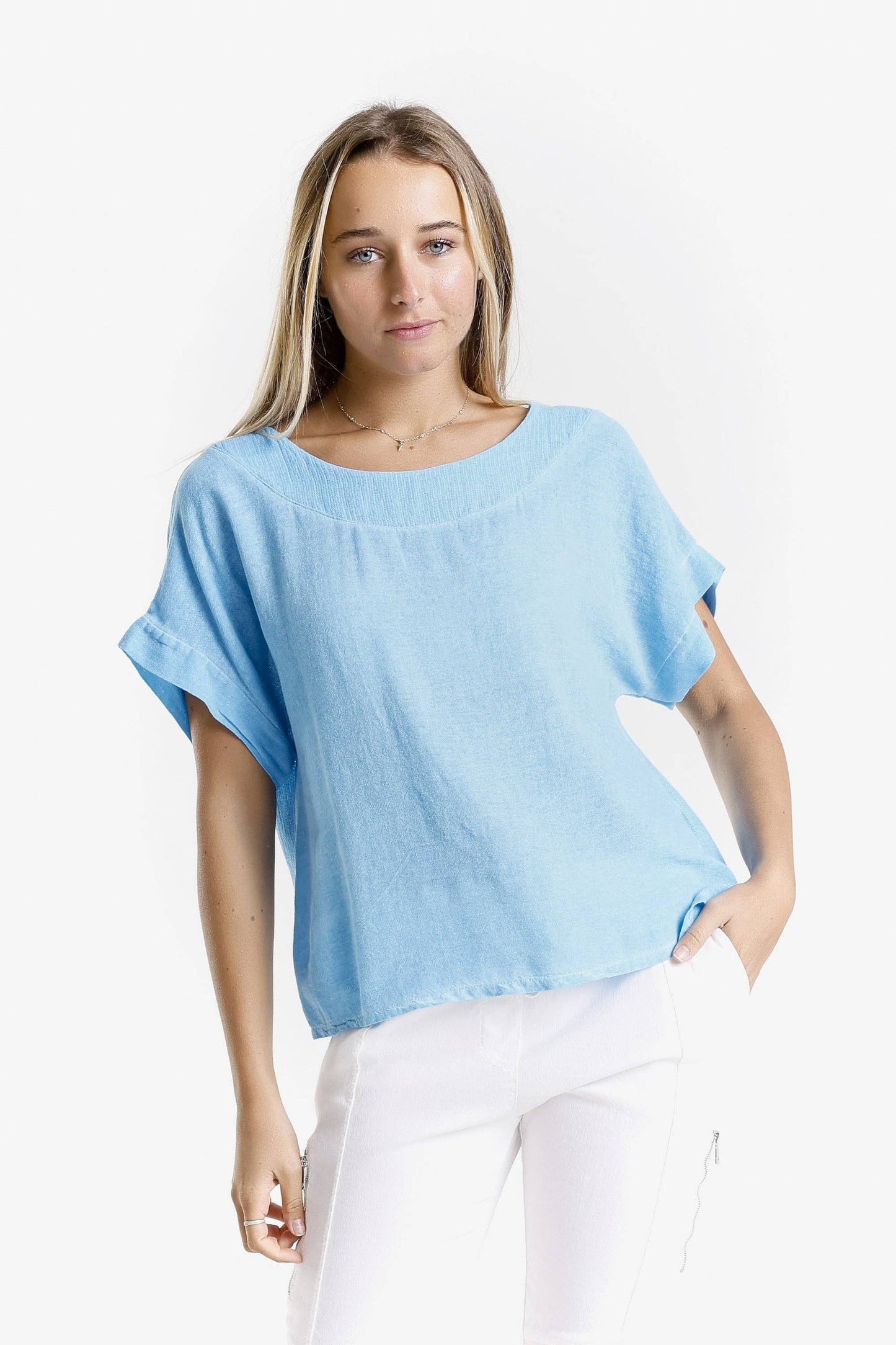TINA Stephens - Gianna Top/ Turquoise
