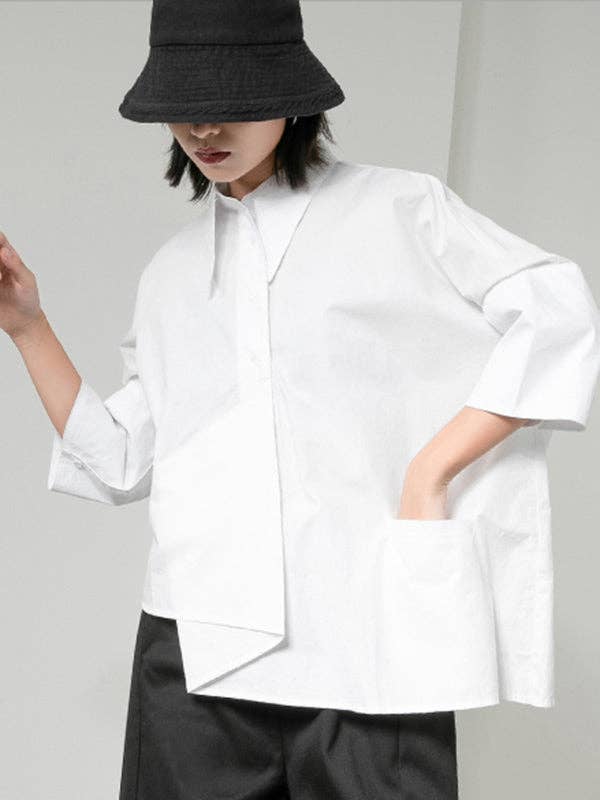 Mia Collection - the Modern Lines Asymmetrical Shirt