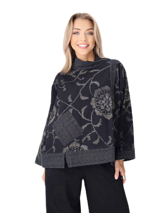 Raksa- Oversized Cotton Patchwork Blouse