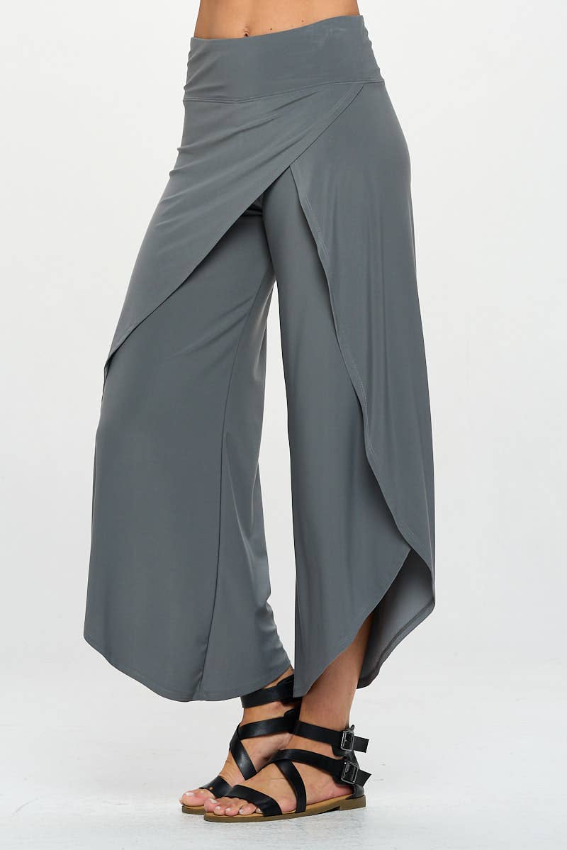 Focus by JJ - Asymmetrical Hem Wrapped Pant