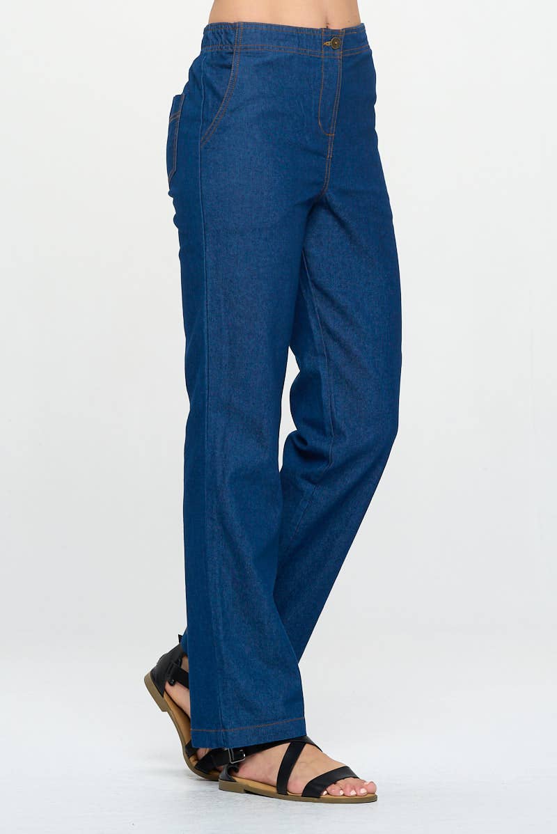 Focus Fashion - Knit Denim Pants